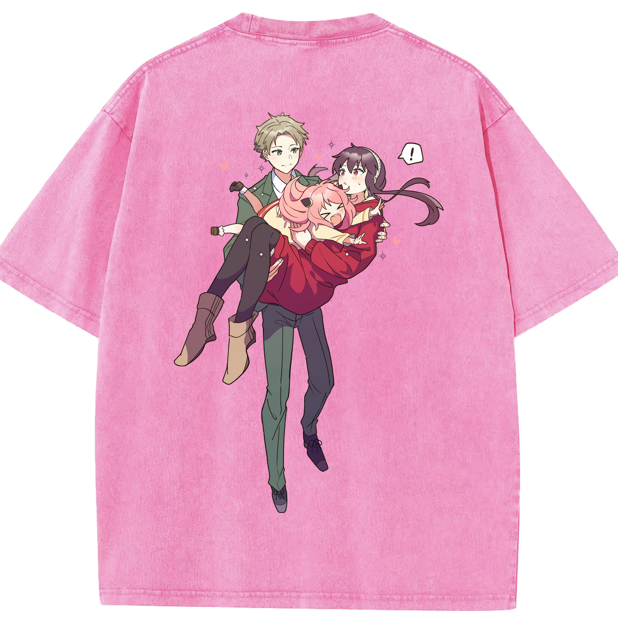 （画像用） SPY×FAMILY间谍家家酒 綿100% ヴィンテージ風 半袖Tシャツ（背面プリント）